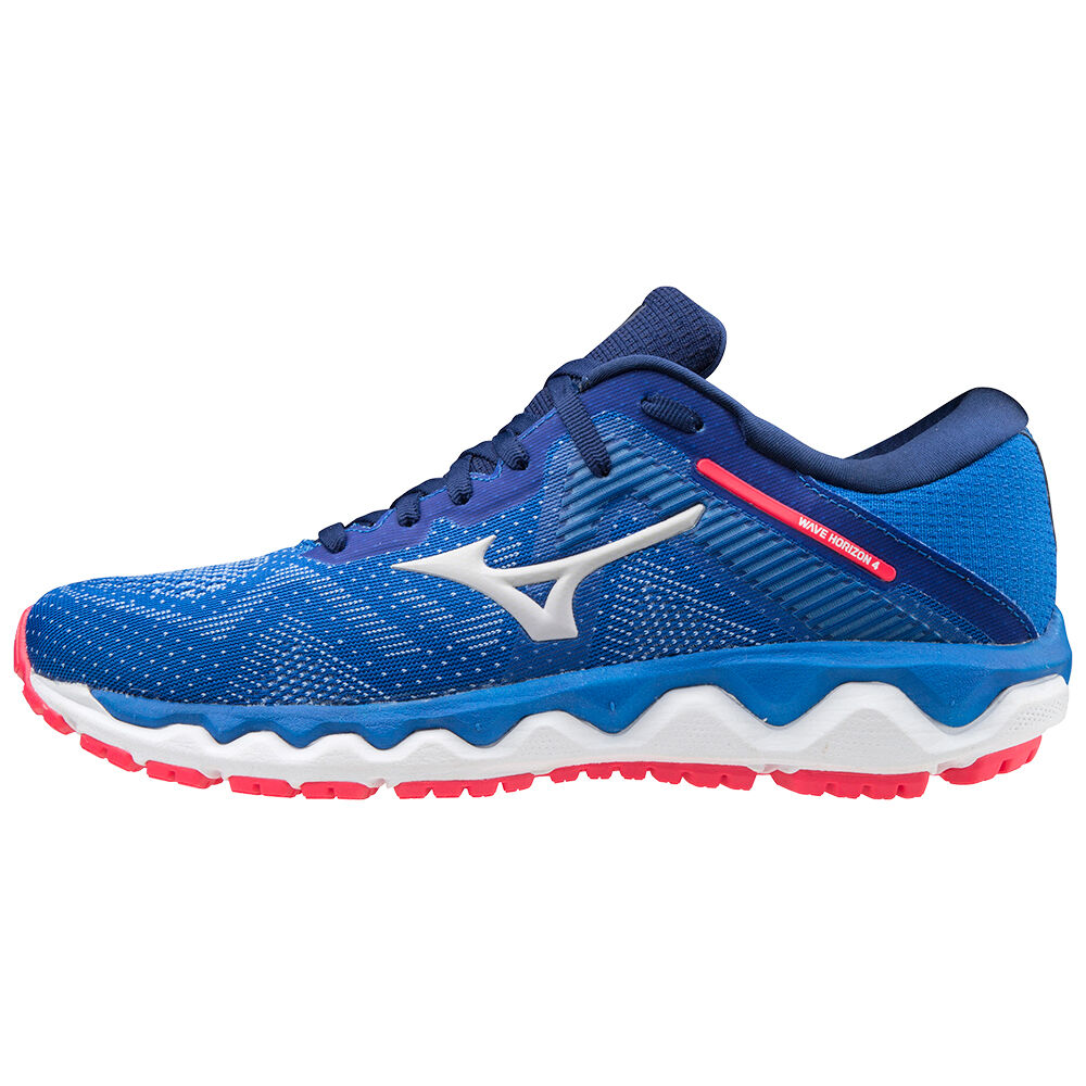 Womens Mizuno Wave Horizon 4 Running Shoes Blue/ Pink Philippines (HZDXWV705)